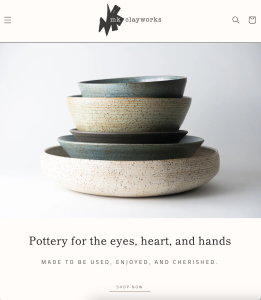 MK Clayworks Shopify website design by Etowah Creative Co.