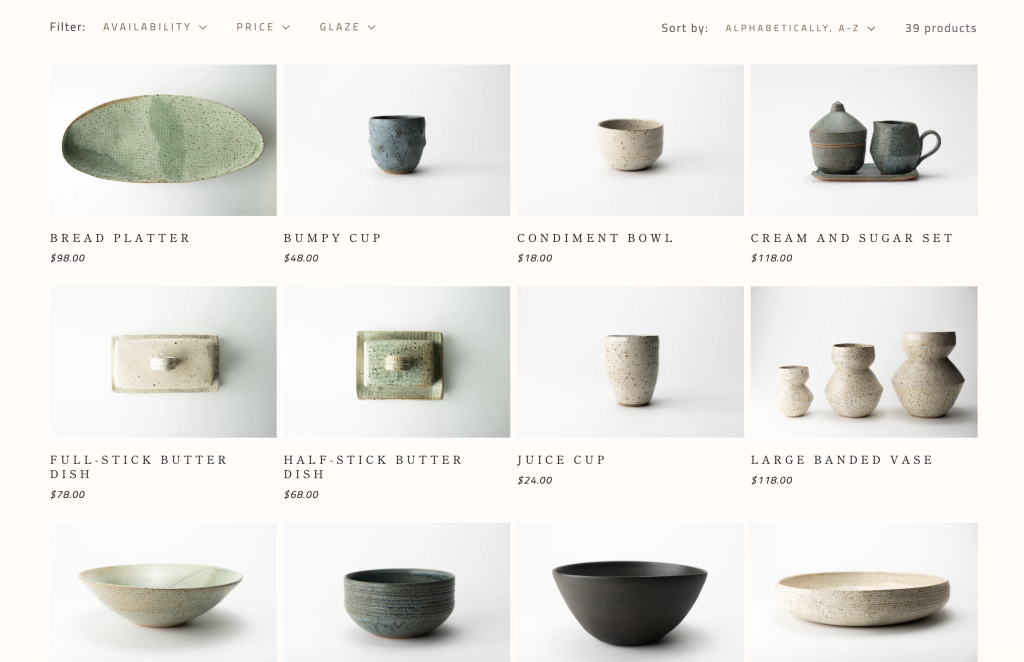 MK Clayworks Shopify website design by Etowah Creative Co.