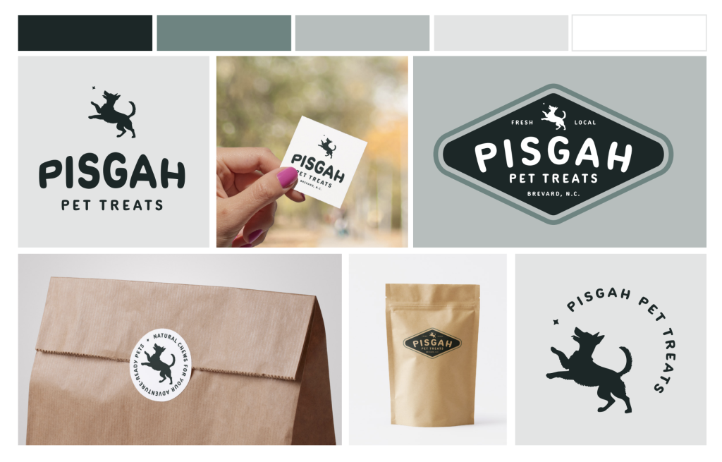 Pisgah Pet Treats brand identity and packaging design - Etowah Creative Co.